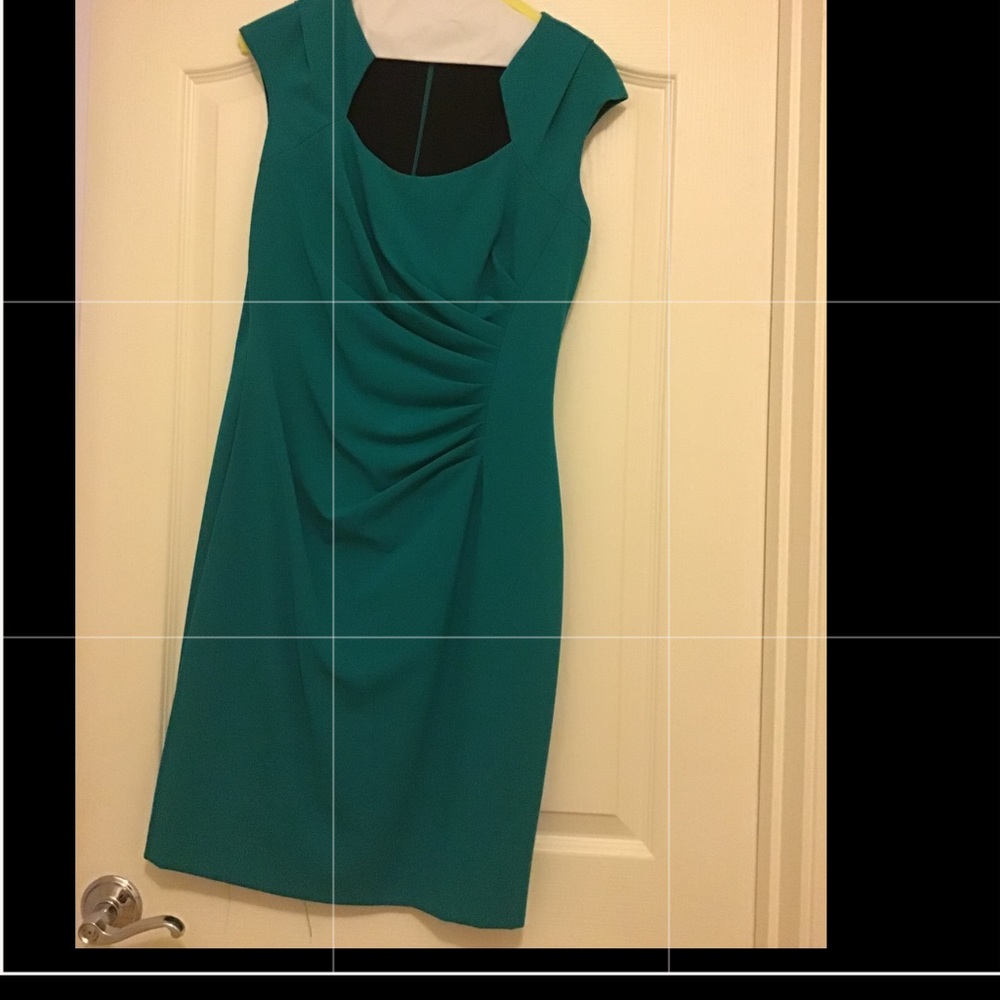 Women’s Calvin Klein teal tight fitting dress